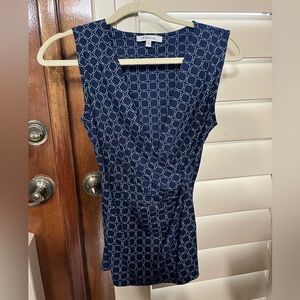 Papaya Navy Geometric Women's Shirt